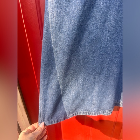 Loup Denim Chambray Alicia Ruffle Dress Small - Picture 6 of 7